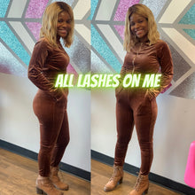 Load image into Gallery viewer, BROWN VELVET 2 PIECE SET