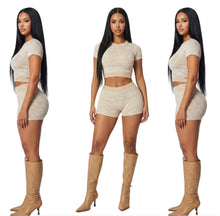 Load image into Gallery viewer, Taupe Mineral Wash Ribbed 2 Piece Set
