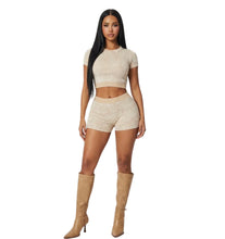 Load image into Gallery viewer, Taupe Mineral Wash Ribbed 2 Piece Set
