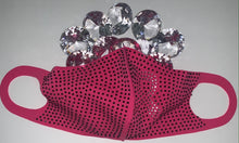 Load image into Gallery viewer, PINK CANCER TINY RHINESTONE FACE MASK
