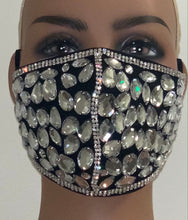 Load image into Gallery viewer, BLING STRIP STONE FACE MASK
