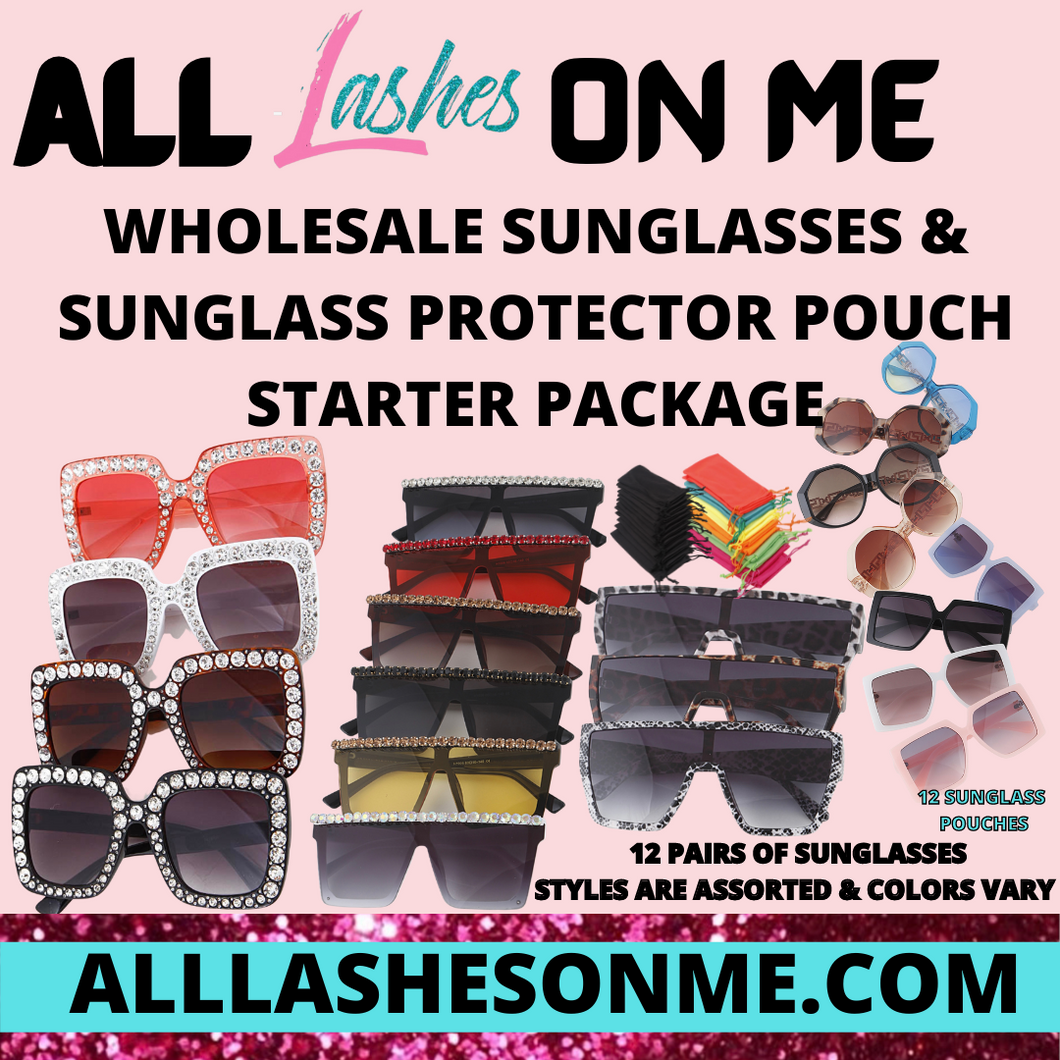 WHOLESALE SUNGLASSES & SUNGLASS PROTECTOR POUCHES STARTER PACKAGE